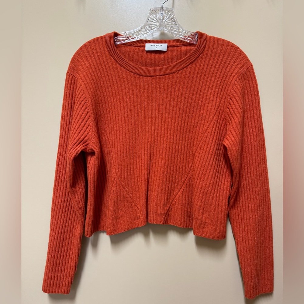 Babaton Cropped Sweater Size M Burnt Orange